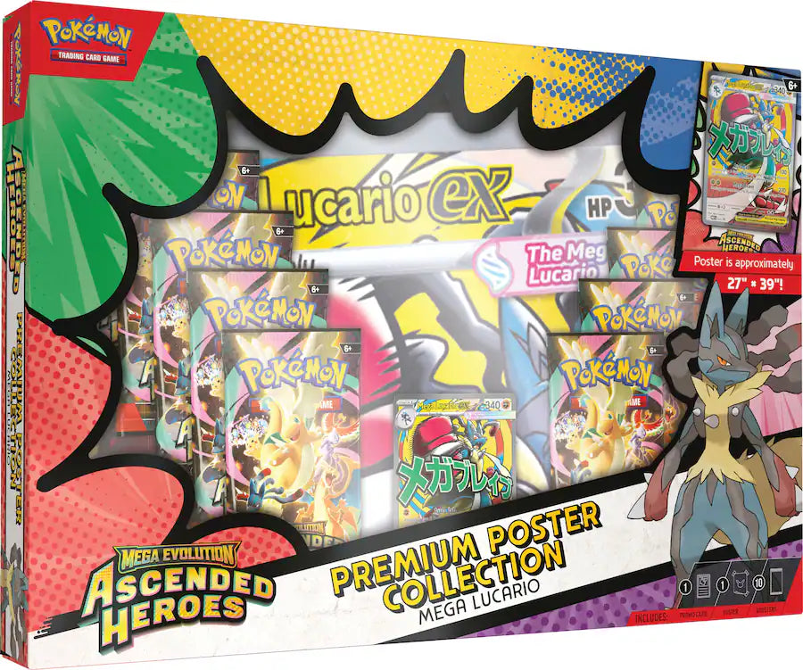 Pokémon - Pokemon ME2.5 Ascended Heroes Premium Poster Collection - Mega Lucario