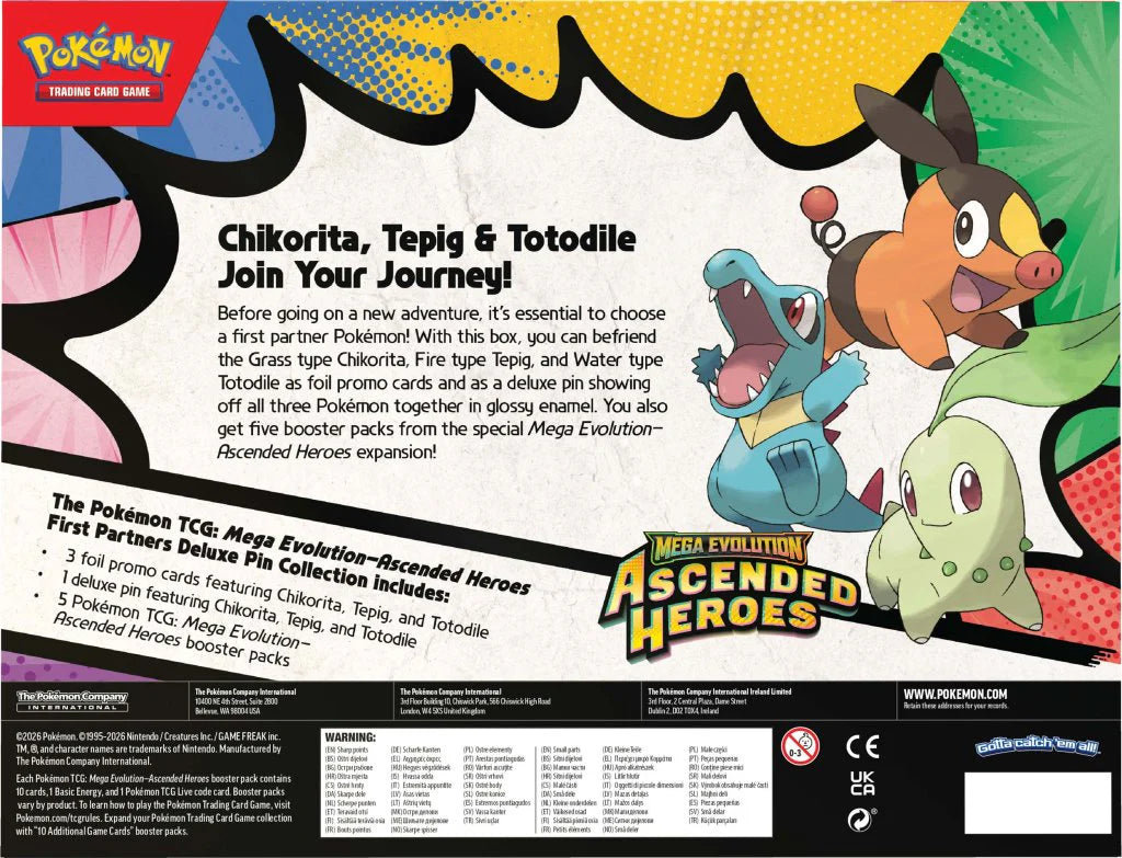 Pokémon - Trading Card Game: Mega Evolution Ascended Heroes First Partners Deluxe Pin Collection